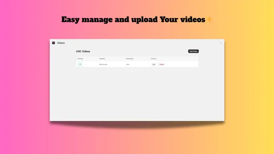 UGC‑Videos screenshot