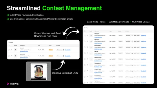 ReelWin: UGC Video Contests screenshot