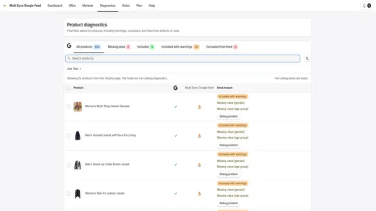 Multi Sync Google Feed screenshot