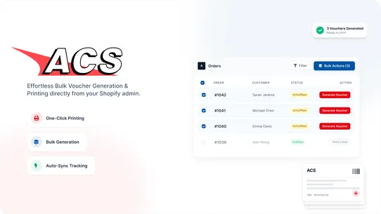 ACS Courier Voucher Labels screenshot