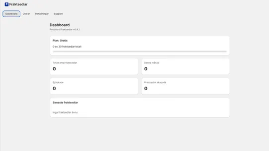 Fraktsedlar screenshot