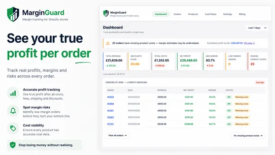 MarginGuard ‑ Profit Tracking screenshot
