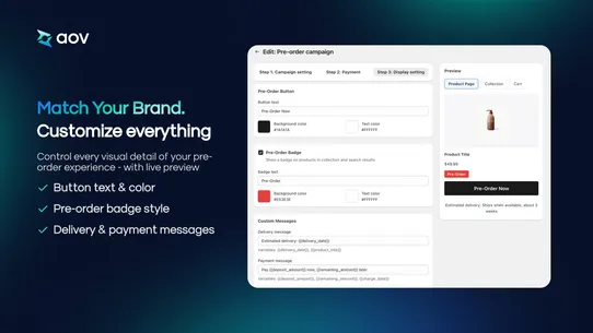 AOV.ai PreOrder Back in Stock screenshot