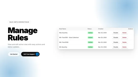 Rulio: Cart &amp; Checkout Rules screenshot