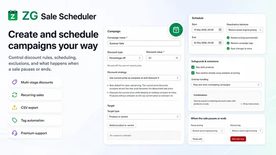 ZG Sale Scheduler screenshot