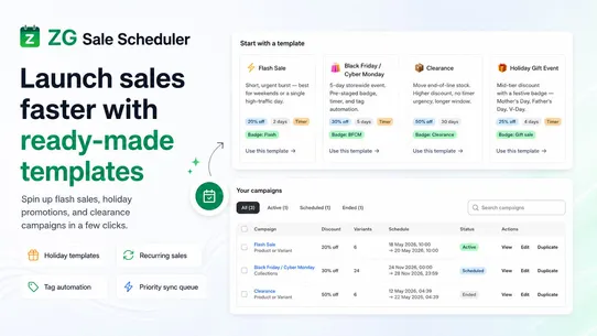 ZG Sale Scheduler screenshot