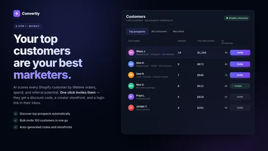 Convertly: Ambassador Commerce screenshot