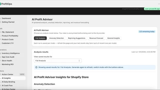 ProfitOps screenshot
