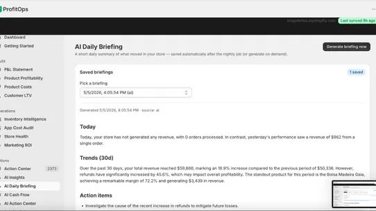 ProfitOps screenshot