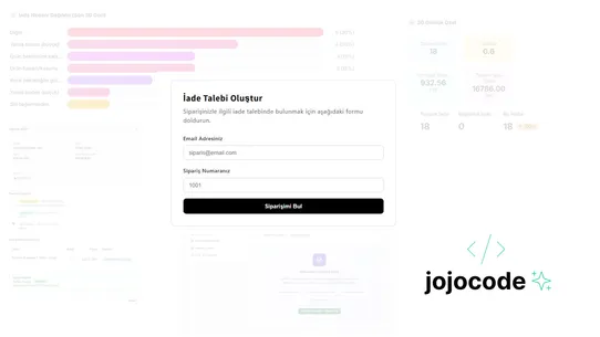 Jojocode İade Yönetimi screenshot
