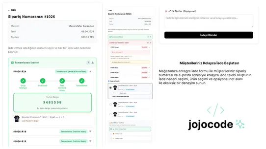 Jojocode İade Yönetimi screenshot