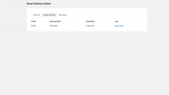 Smart Delivery Dates screenshot