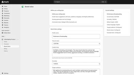 LittleHelpling Product Copy screenshot
