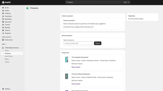 LittleHelpling Product Copy screenshot