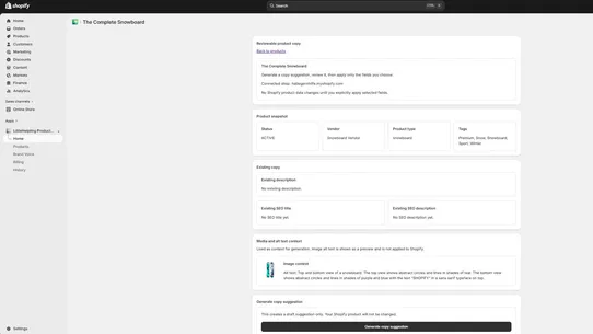 LittleHelpling Product Copy screenshot