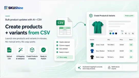 SKUShine Bulk Product Editor screenshot