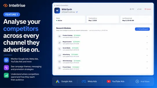 Intellrise: Competitor Watch screenshot