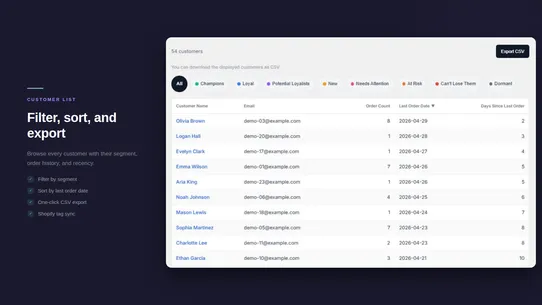 RetainPulse ‒ Segment Insights screenshot