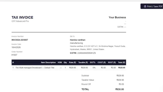 GST Hero: GST Invoice India screenshot