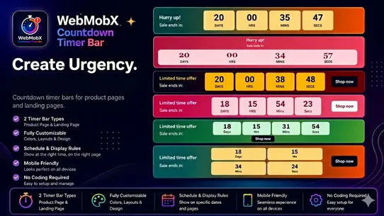 WebMobX Countdown Timer Bar screenshot