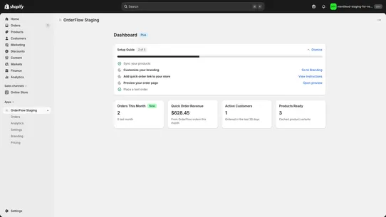 OrderFlow ‑ B2B Quick Order screenshot