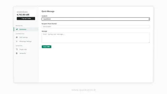 QuickSend screenshot