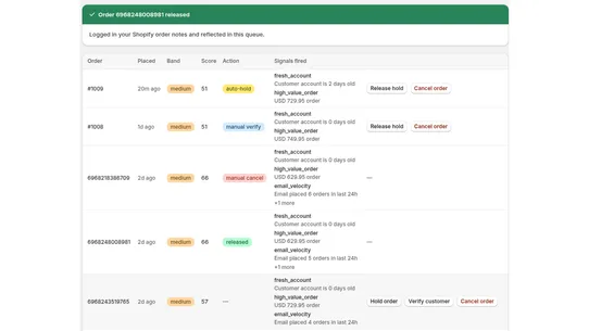 Uncomplicated Fraud Filter screenshot