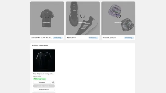 Product Studio AI screenshot