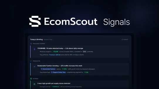 EcomScout Signals screenshot