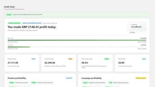 ProfitTruth screenshot