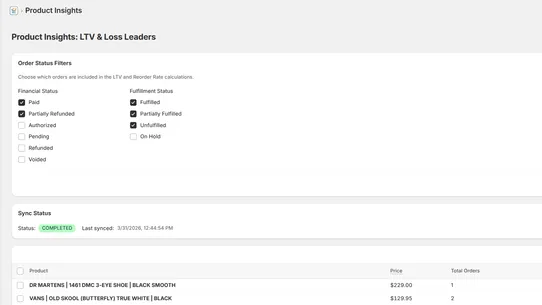 NextCart: LTV &amp; Loss Leaders screenshot