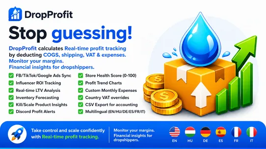 DropProfit ‑ True Profit &amp; ROI screenshot