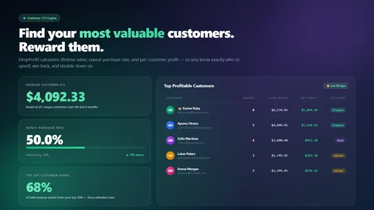 DropProfit ‑ True Profit &amp; ROI screenshot
