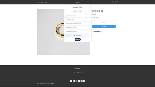RightSize ‑ Ring Sizing App screenshot