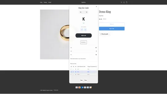 RightSize ‑ Ring Sizing App screenshot