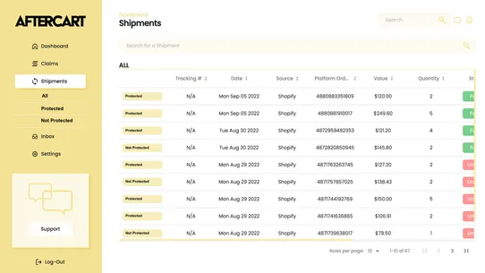 AfterCart Shipping Protection screenshot