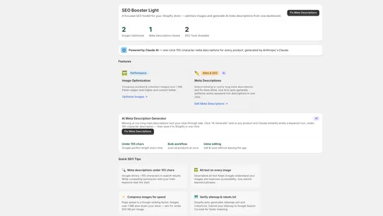 SEO Booster Light screenshot