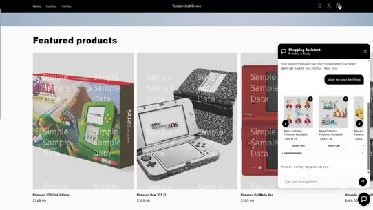 TensorChat: Shopping Copilot screenshot