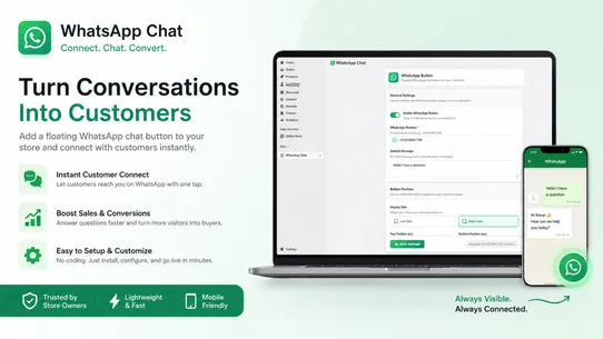 MB WhatsApp Chat Button screenshot