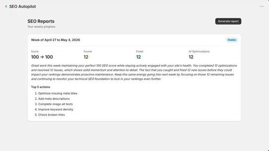 SEO AUTOPILOT screenshot
