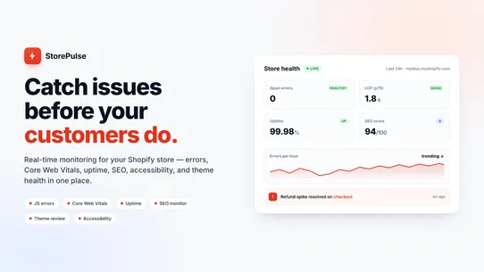 StorePulse: Monitor + AI Fixes screenshot