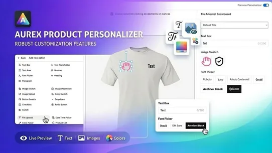 Aurex Product Personalizer screenshot