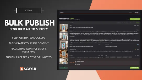 Scaylr ‑ POD Listing Generator screenshot