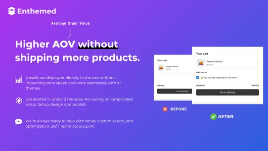 Enthemed One‑Tick Upsell screenshot