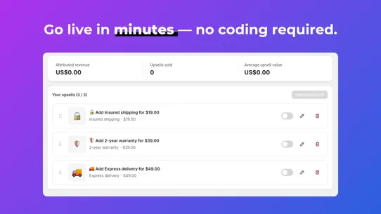 Enthemed One‑Tick Upsell screenshot