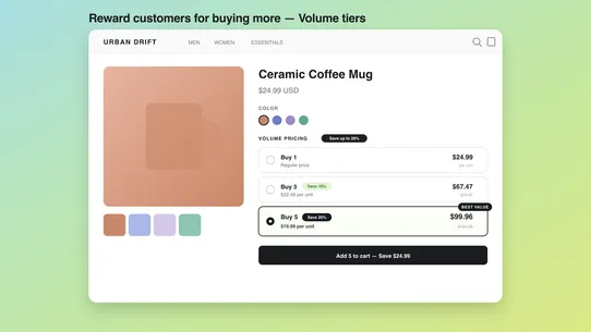 Bundles, Upsell, BOGO, Volume screenshot