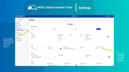MSPL Make Model Year screenshot