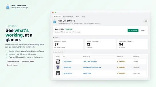 Hide Out of Stock screenshot