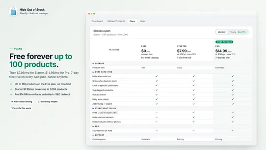 Hide Out of Stock screenshot