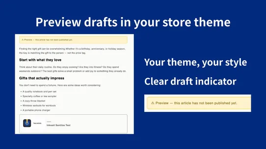 Inkwell: Blog Editor &amp; Embeds screenshot